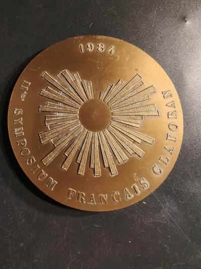 老王徽章第158期 - 第二届法国头孢噻肟研讨会大铜章      直径76mm.    重量200.2g