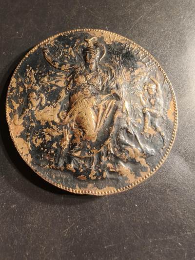 老王徽章第158期 - 法国加尼耶实验室大铜章    直径68mm.   重量149.8g