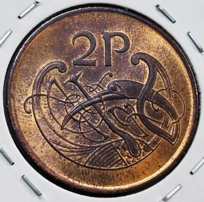 文馨钱币收藏第 277 场，熊猫金币，银币，老藏家日本明治时代到昭和时代全时期专场（特年非常多），长期接收代拍品 - 原铜光 1988 年爱尔兰 2 便士，共和国时期