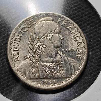 KK钱币收藏小铺  第357场  2月预留时间 周末发货 -  1941法属印支10分