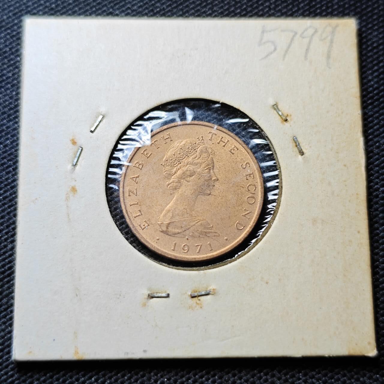 KK钱币收藏小铺  第357场  2月预留时间 周末发货  1971马恩岛1便士铜币