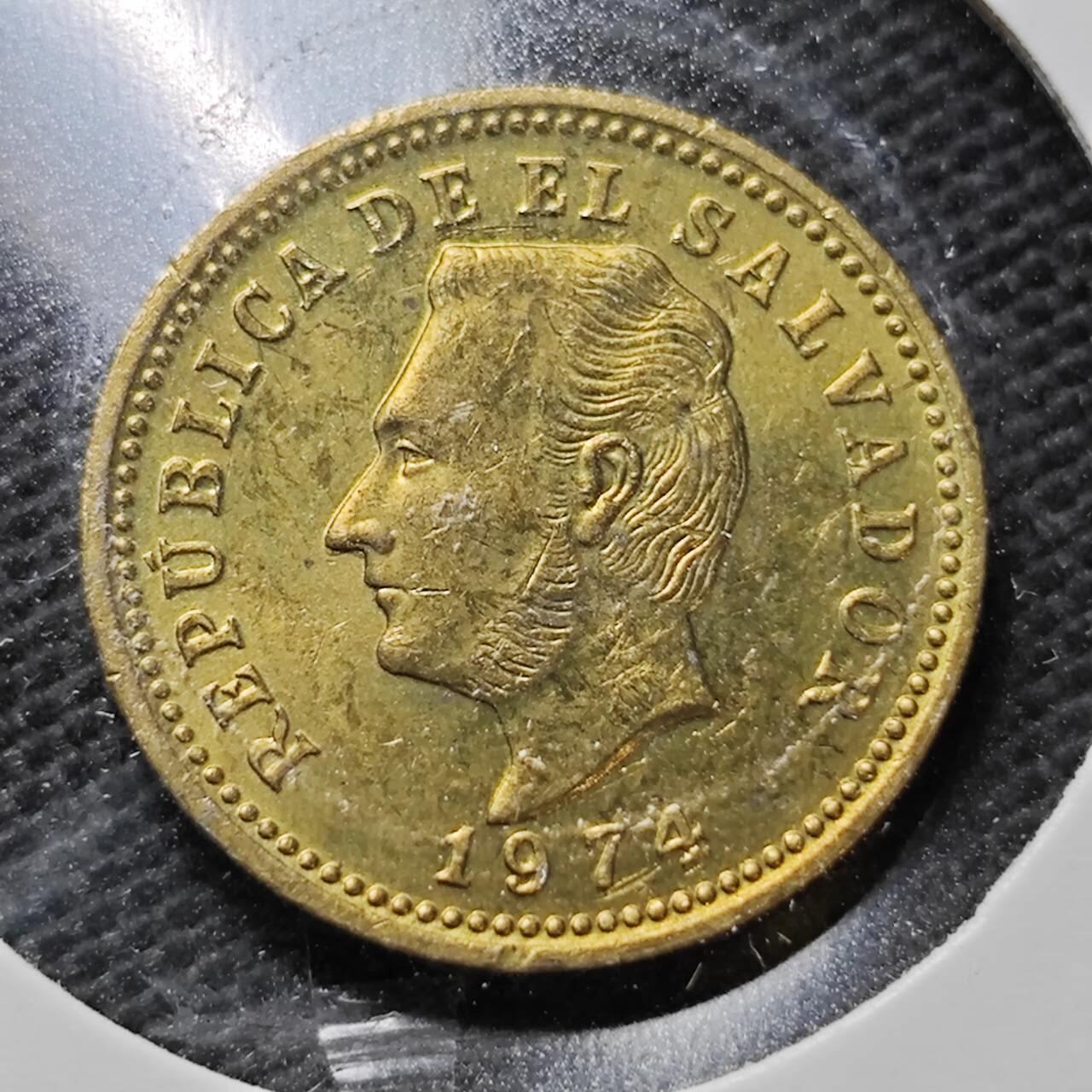 KK钱币收藏小铺  第357场  2月预留时间 周末发货 1974萨尔瓦多3分 好品