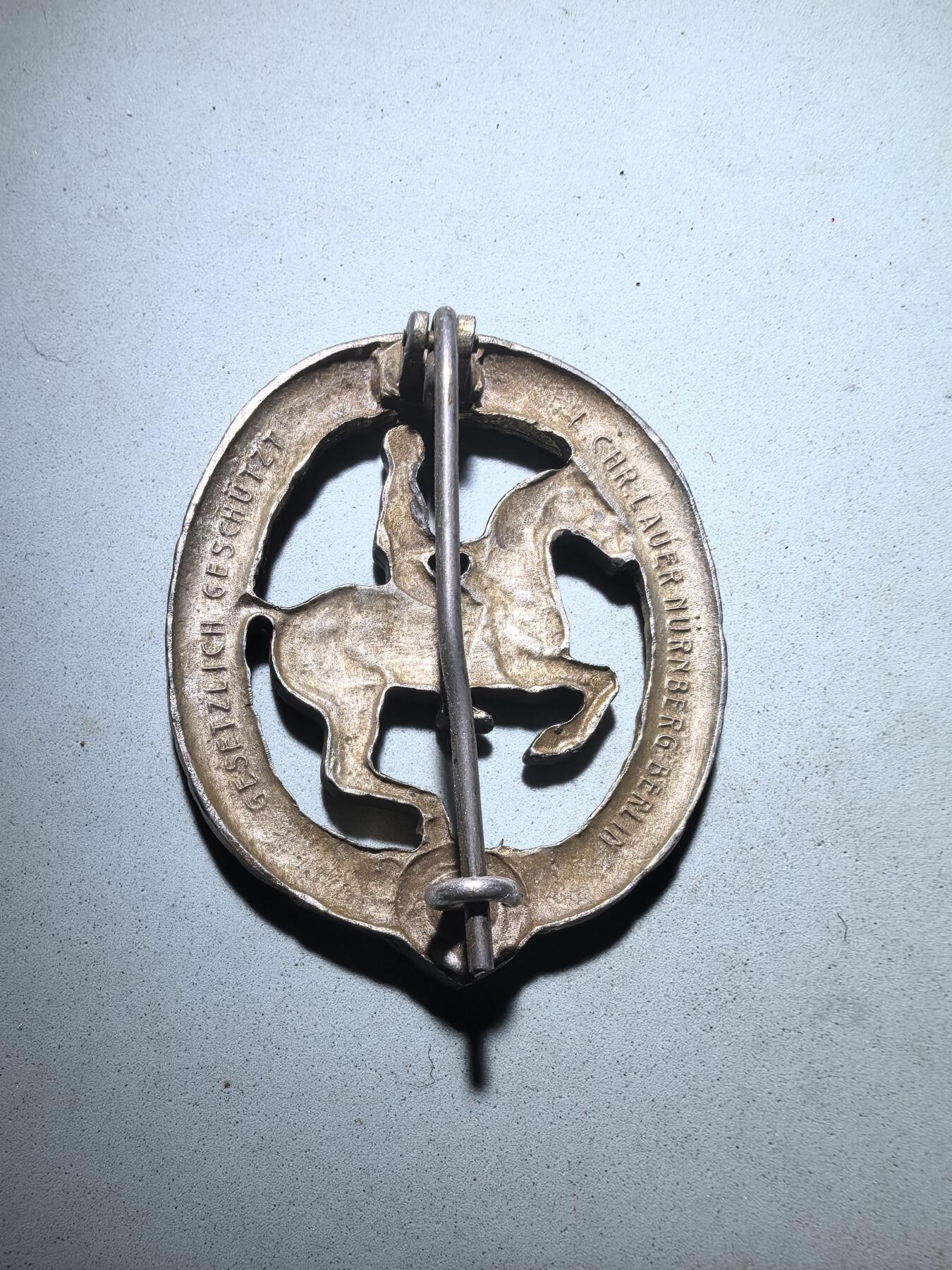 盛世勋华——号角文化勋章邮票专场拍卖第285期 德国（1939）金级马术成就奖章 带厂标（CHR. LAUER, NURNBERG）