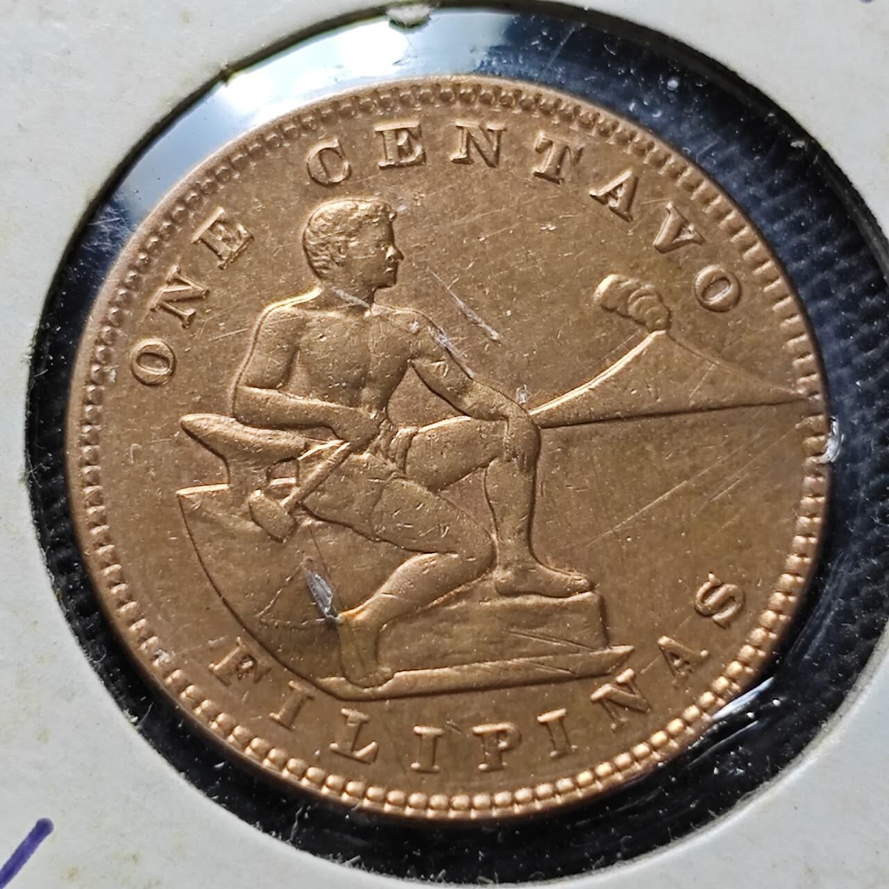 KK钱币收藏小铺  第357场  2月预留时间 周末发货  1929美属菲律宾1分铜币