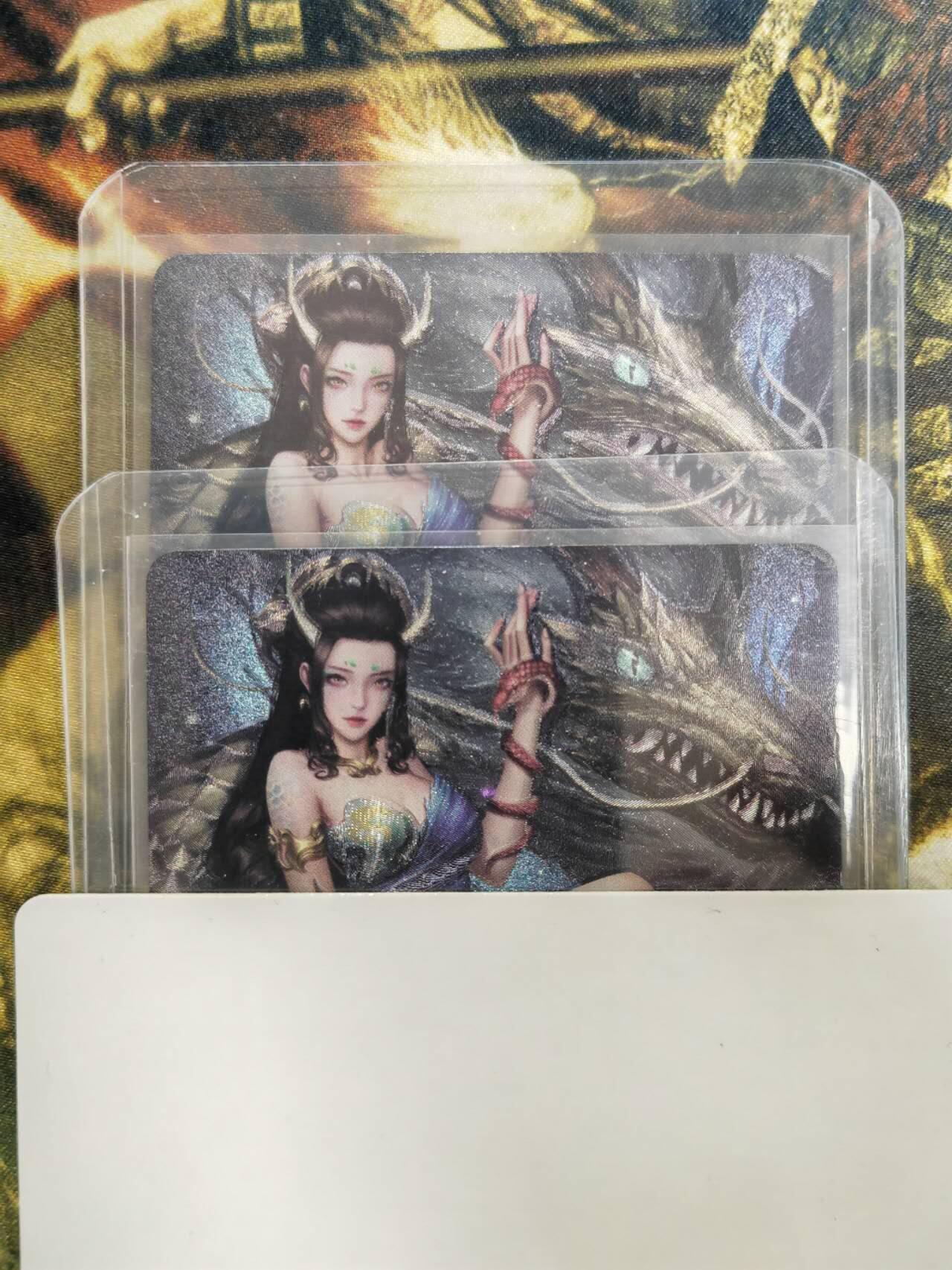 阳大大卡牌拍卖第77期（持续收拍品，周五晚上九点截拍，进群福利早知道） 卡卡有趣 上古十大女妖 龙女•雨师妾渐变双服饰 折光粗闪 带卡膜卡夹