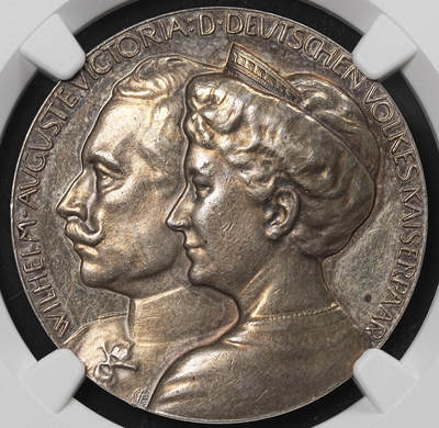 修遠堂世界钱币第九十期 - NGC MS63 1914年德皇威廉二世战争动员银章 铁十字