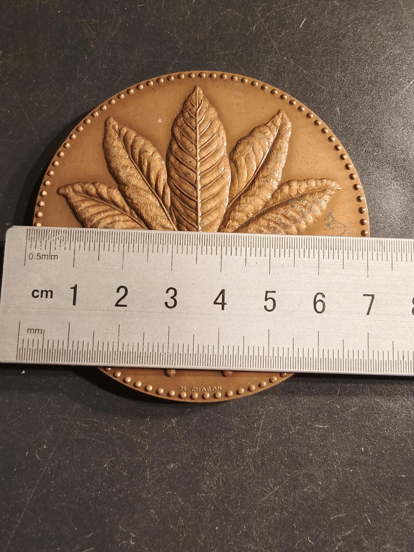 老王徽章第158期 法国国家烟草与火柴工业局大铜章    直径70mm.   重量187.9g
