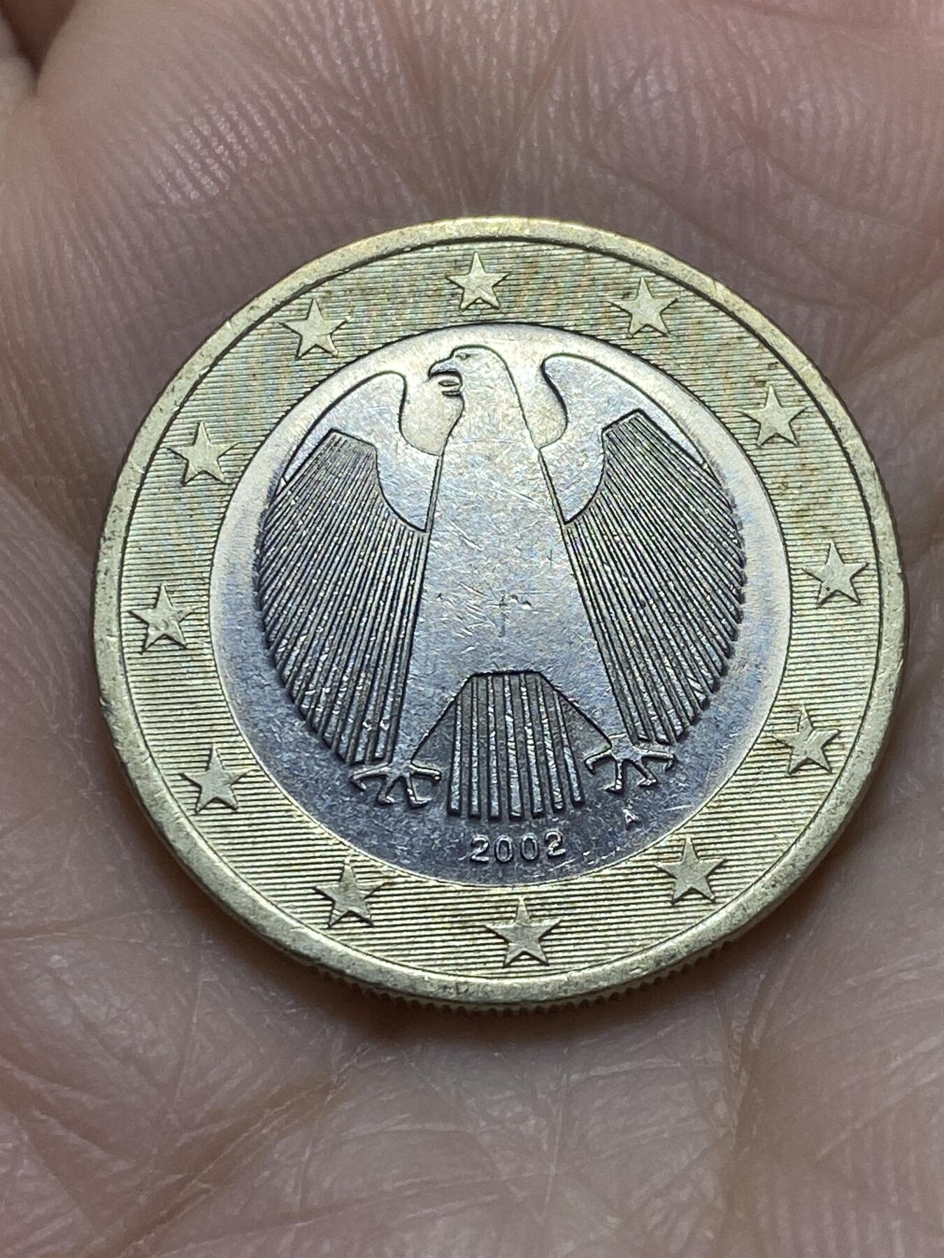 2025年第一百一十六场(总第一百四十二场）外国好品散币(免佣金) 德国🇩🇪2002年1欧元