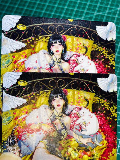 显眼宝35期 佣金1起 10月29日晚20:30截拍  - 【幻彩普卡】燎原卡牌焱卡文化刷子妖姬传人间传李瓶儿 无敌lisa 一对 2张