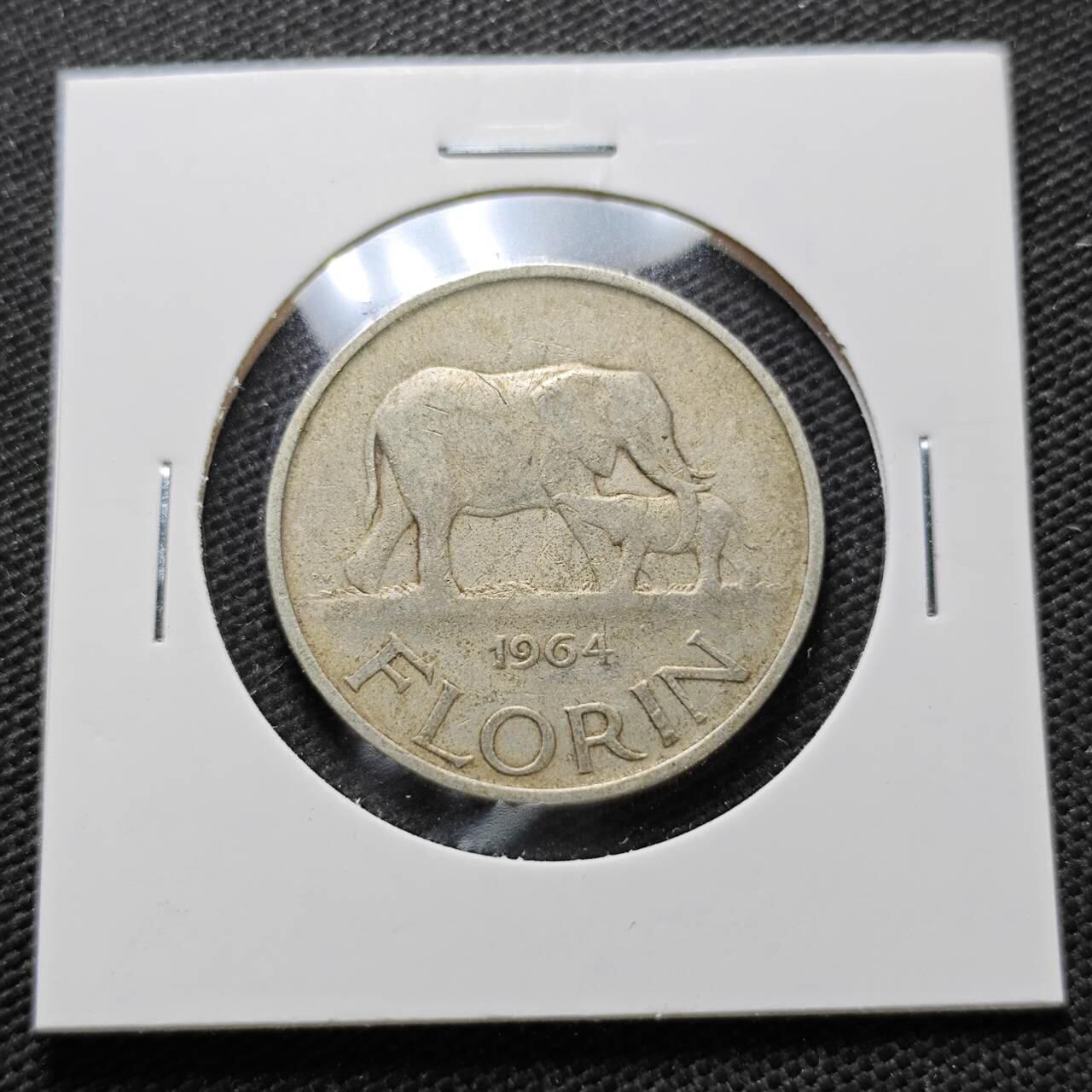 KK钱币收藏小铺  第357场  2月预留时间 周末发货  1964马拉维1弗洛林