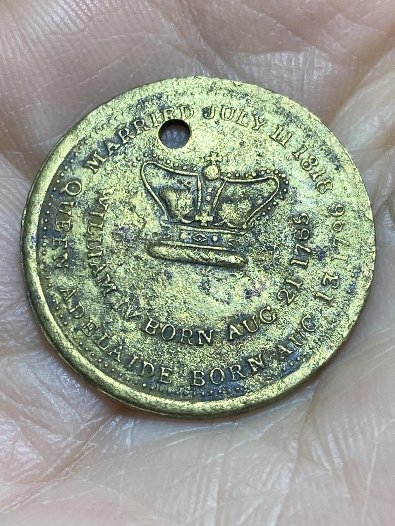 2025年第一百一十六场(总第一百四十二场）外国好品散币(免佣金) 英国🇬🇧1831年纪念章(威廉四世和阿德莱德王后加冕纪念章)