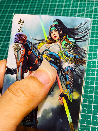 显眼宝35期 佣金1起 10月29日晚20:30截拍  - 【彩闪 特卡】燎原卡片焱卡文化黑暗王朝三国姬五虎之赵云 特卡 彩闪 一张 