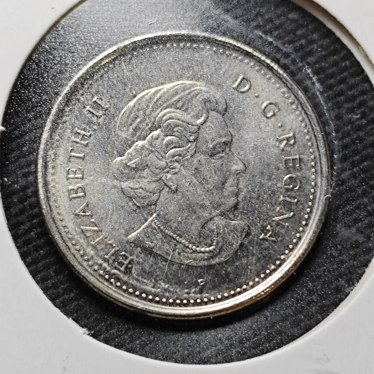 KK钱币收藏小铺  第357场  2月预留时间 周末发货  2005加拿大5分纪念币