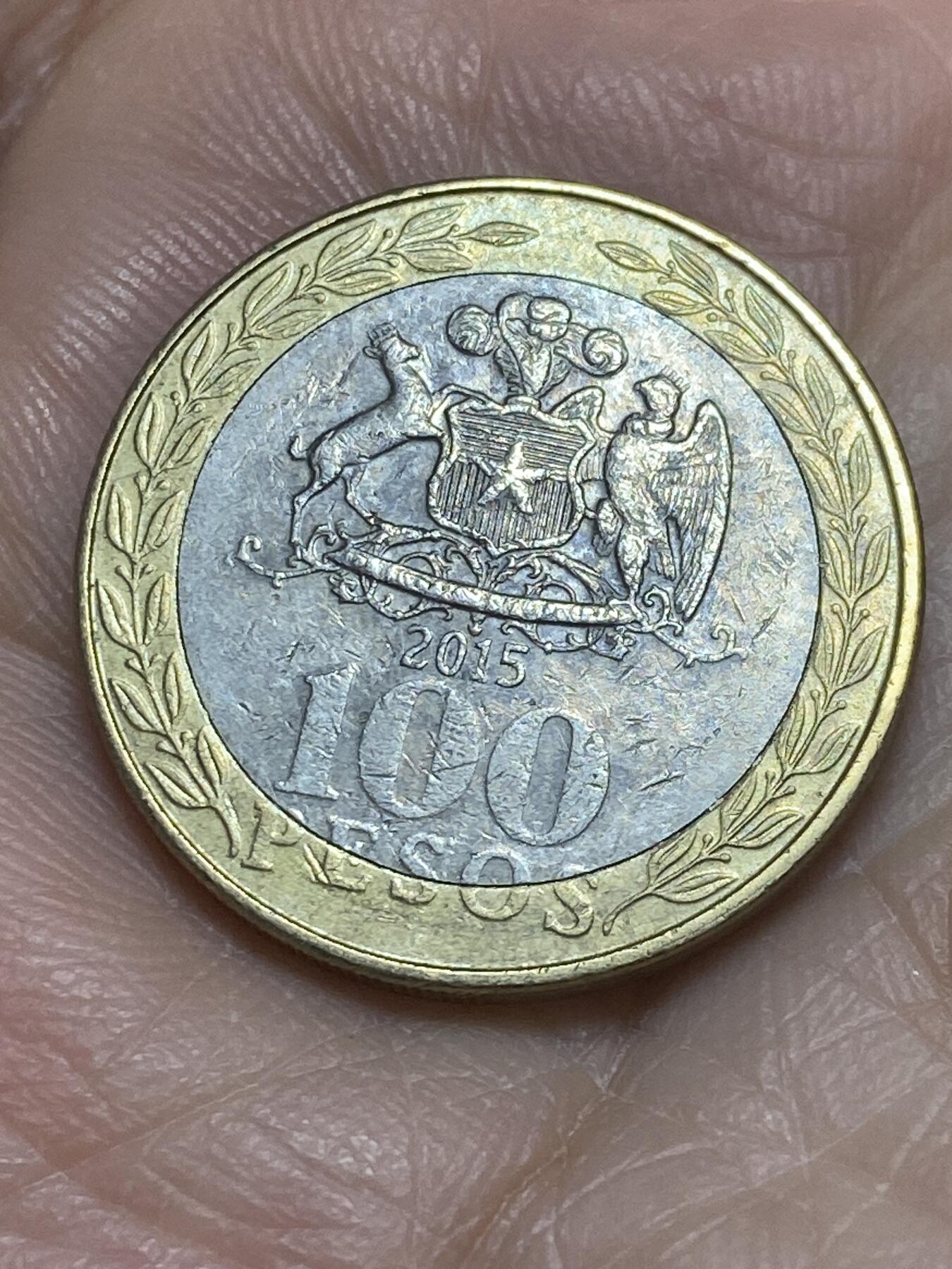 2025年第一百一十六场(总第一百四十二场）外国好品散币(免佣金) 智利🇨🇱2015年100比索