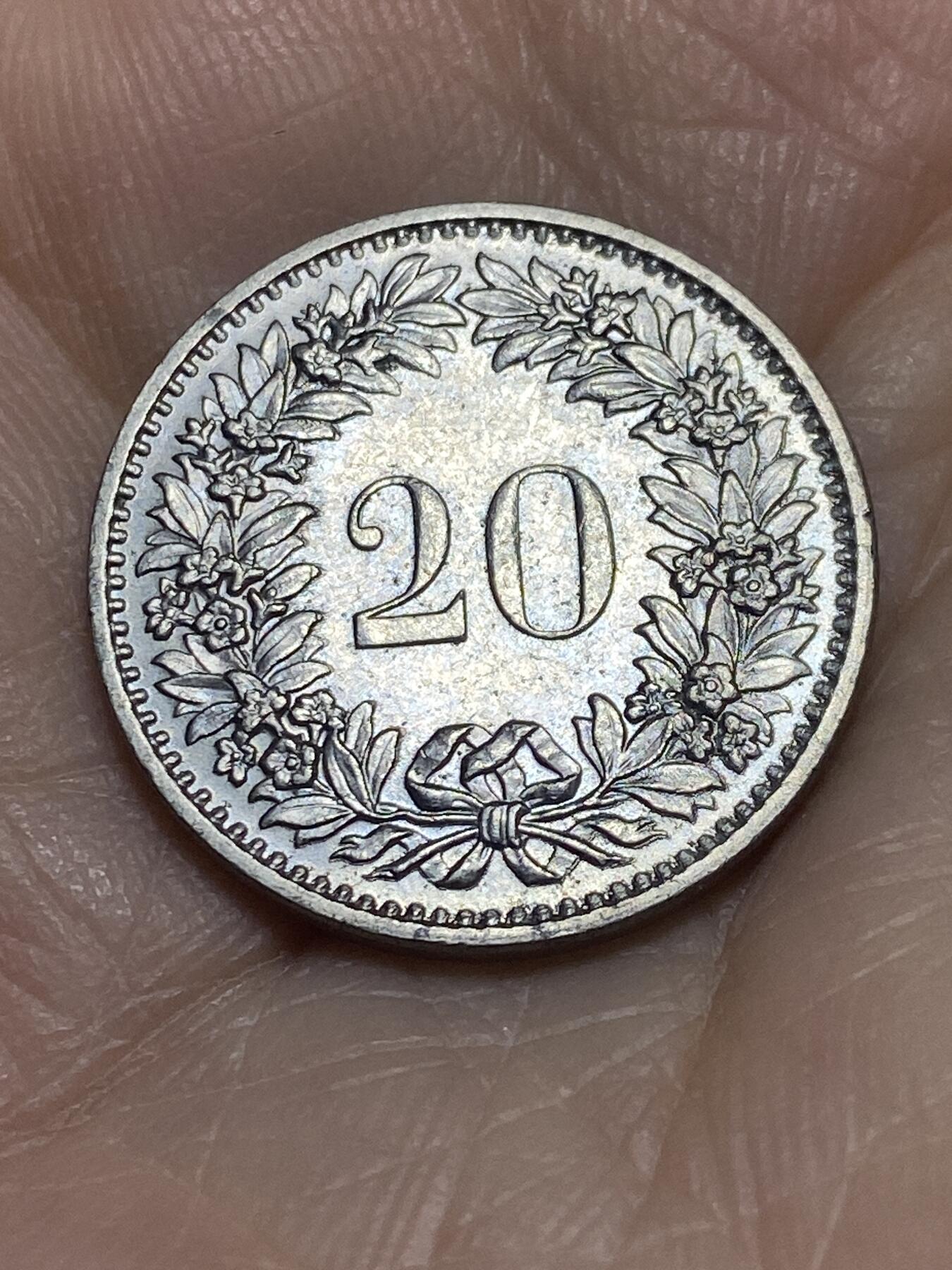 2025年第一百一十六场(总第一百四十二场）外国好品散币(免佣金) 瑞士🇨🇭1975年20分