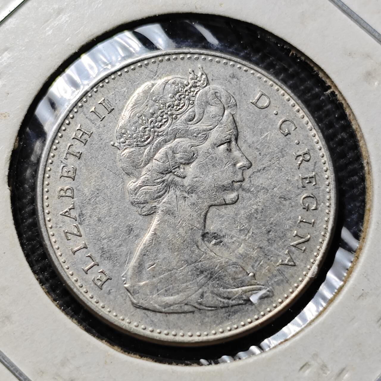 KK钱币收藏小铺  第357场  2月预留时间 周末发货 1966加拿大5分 