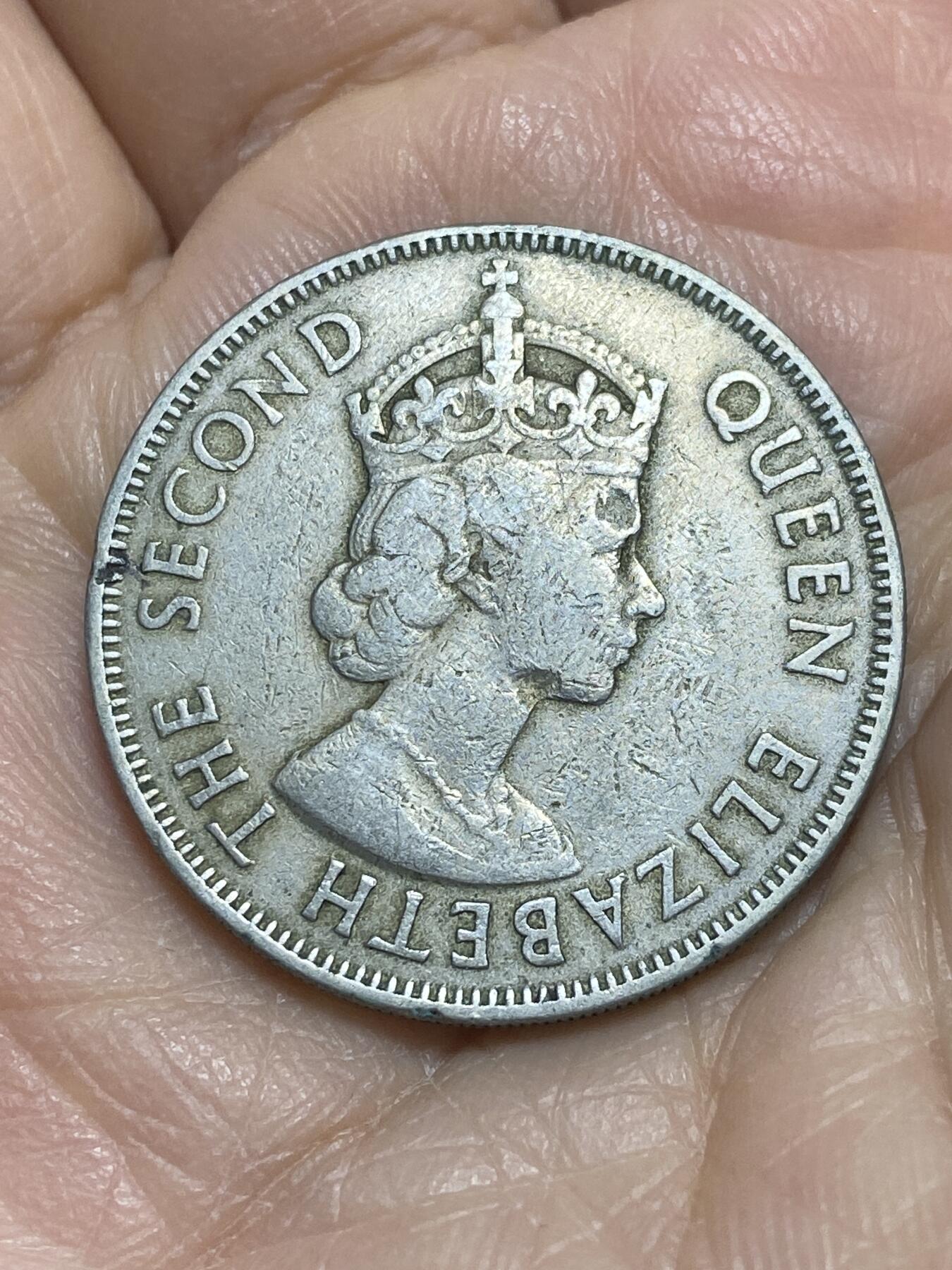 2025年第一百一十六场(总第一百四十二场）外国好品散币(免佣金) 英属塞浦路斯1955年100米尔(伊丽莎白二世青年带冠，首发年)