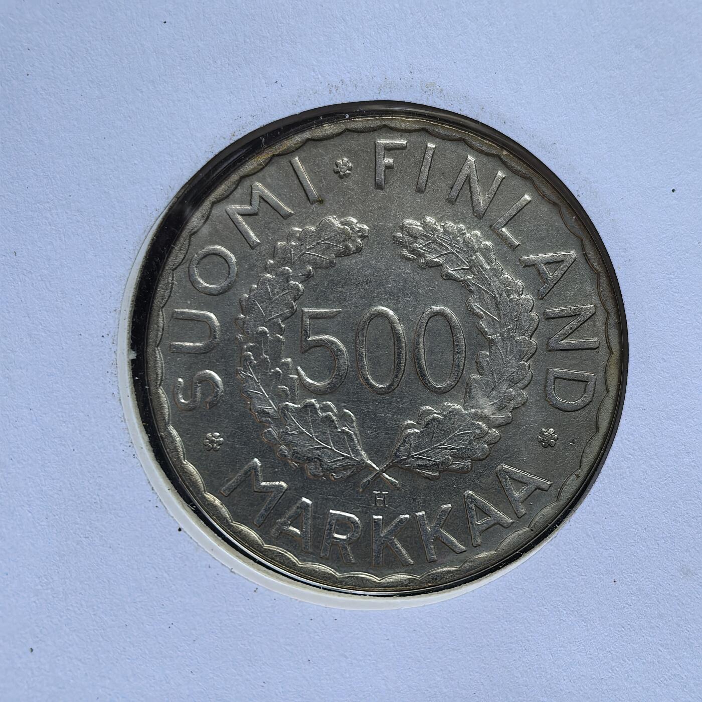 道一币馆币章第一百五十一场 邮币封 芬兰1952年赫尔辛基奥运会500马克纪念银币