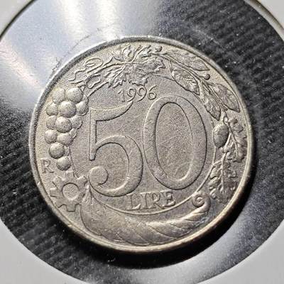 KK钱币收藏小铺  第357场  2月预留时间 周末发货 - 1996意大利50里拉 