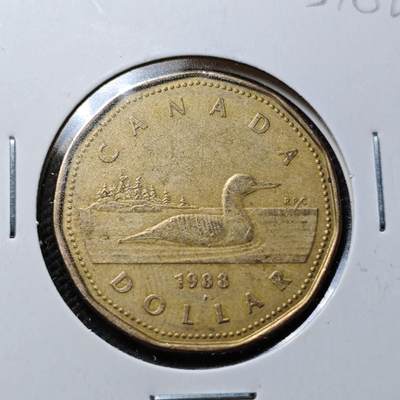 KK钱币收藏小铺  第357场  2月预留时间 周末发货 -  1988加拿大1元