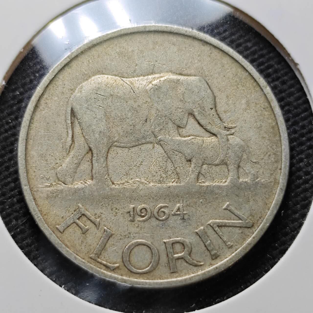 KK钱币收藏小铺  第357场  2月预留时间 周末发货  1964马拉维1弗洛林