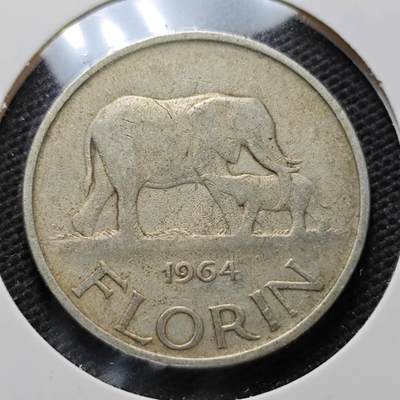 KK钱币收藏小铺  第357场  2月预留时间 周末发货 -  1964马拉维1弗洛林
