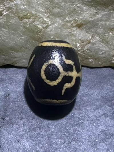 仅此一颗，精品藏传牙黄贵人玛瑙天珠一颗1， - 仅此一颗，精品藏传牙黄贵人玛瑙天珠一颗1，