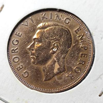 KK钱币收藏小铺  第357场  2月预留时间 周末发货 -  新西兰半便士铜币