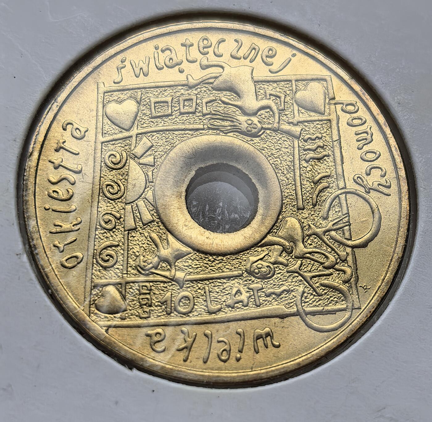外国优质纪念币银币，周六晚上九点倒数截拍，满百包邮，可寄存半年，喜欢朋友微信扫描二维码可直接参拍 极美品波兰基督慈善管弦乐团2兹罗提纪念币