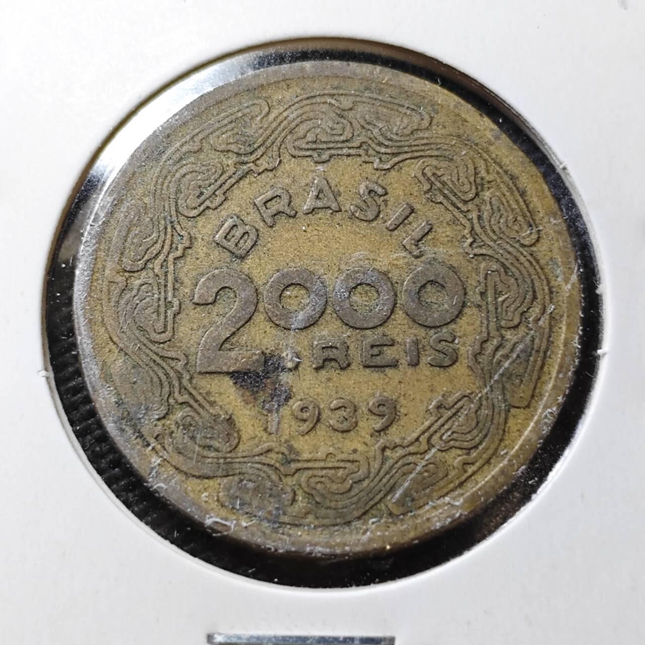 KK钱币收藏小铺  第358场  2月预留时间 周末发货  1939巴西2000瑞斯