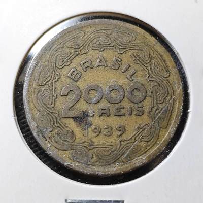KK钱币收藏小铺  第358场  2月预留时间 周末发货 -  1939巴西2000瑞斯