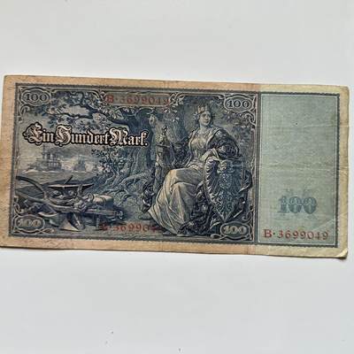 🌹外币初藏🌹🐯2025年第119场  每周二四六晚8️⃣点 接代拍 - 德国1910年100马克 大票幅