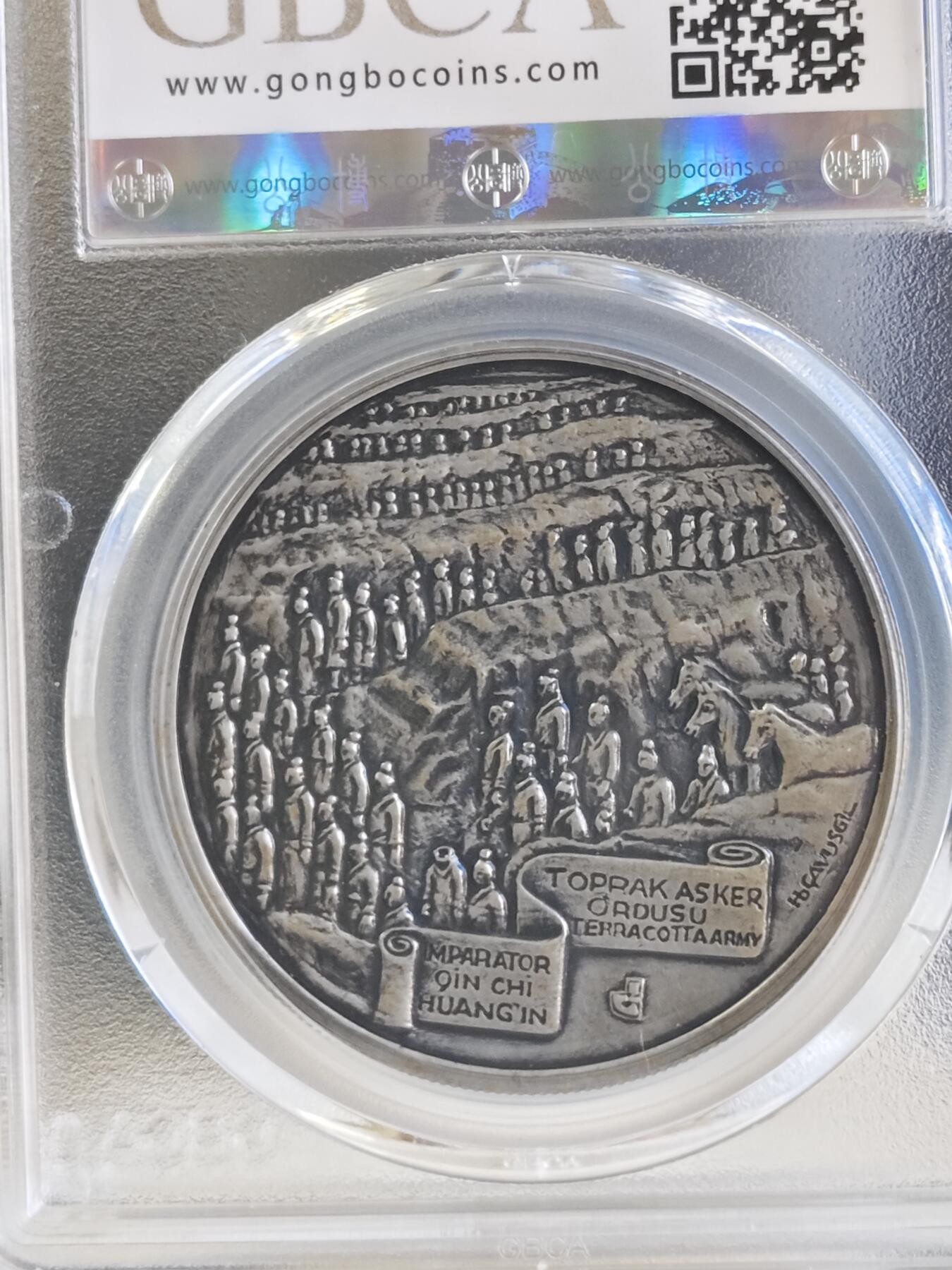 第179期拍卖【长期征集拍品】 土耳其1997年丝绸之路中国长城仿古银币公博-MS66，925银，1盎司
