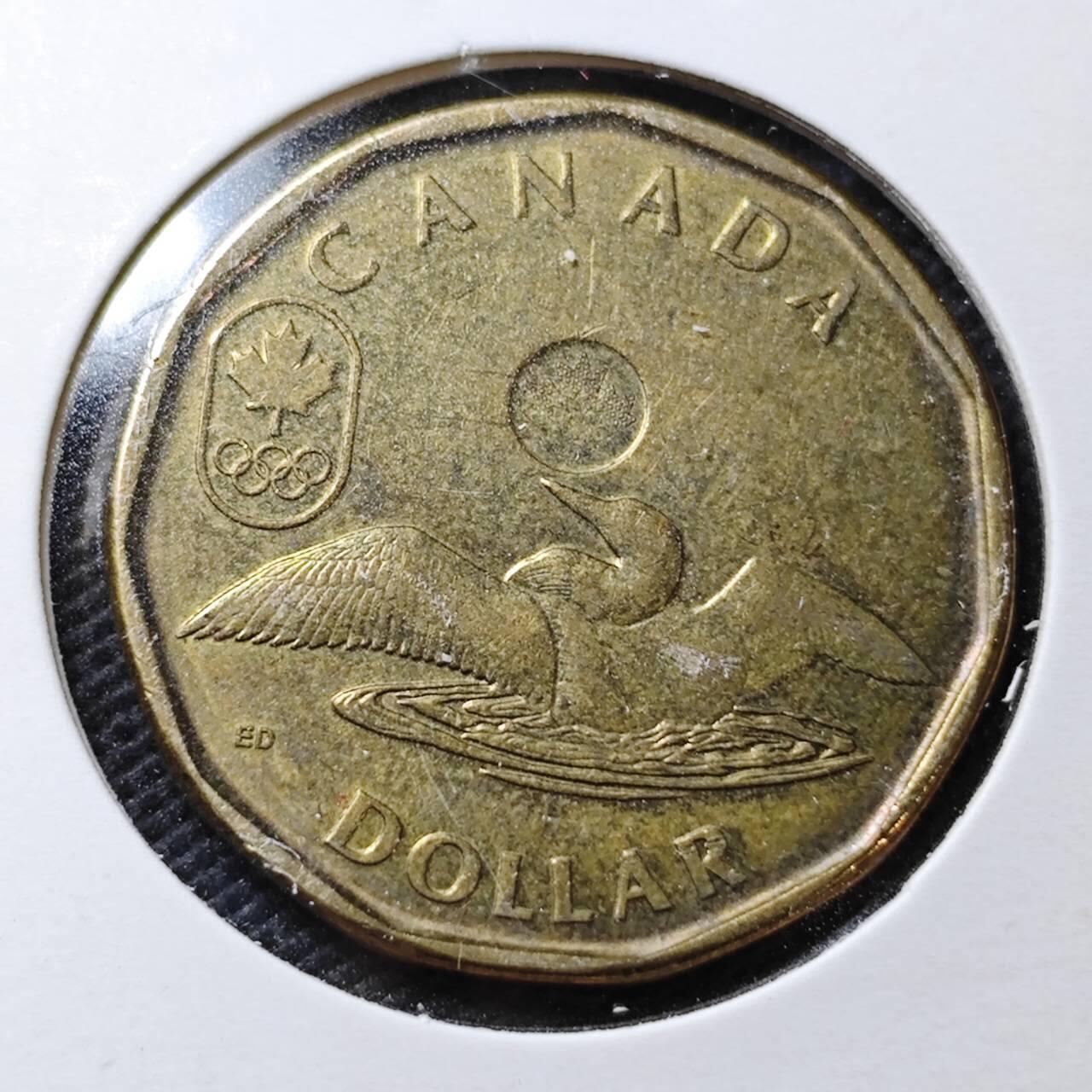 KK钱币收藏小铺  第358场  2月预留时间 周末发货 2014 加拿大1元 奥运纪念币