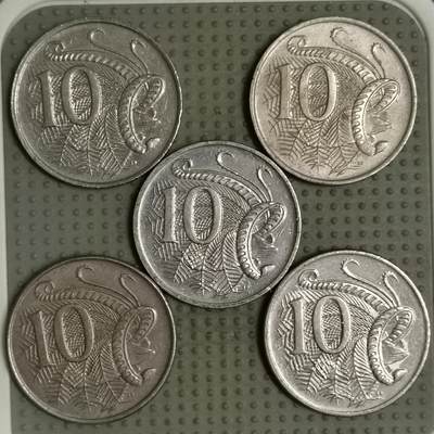2025年第107场各国散币拍卖（总第107场） - 澳大利亚10分5枚