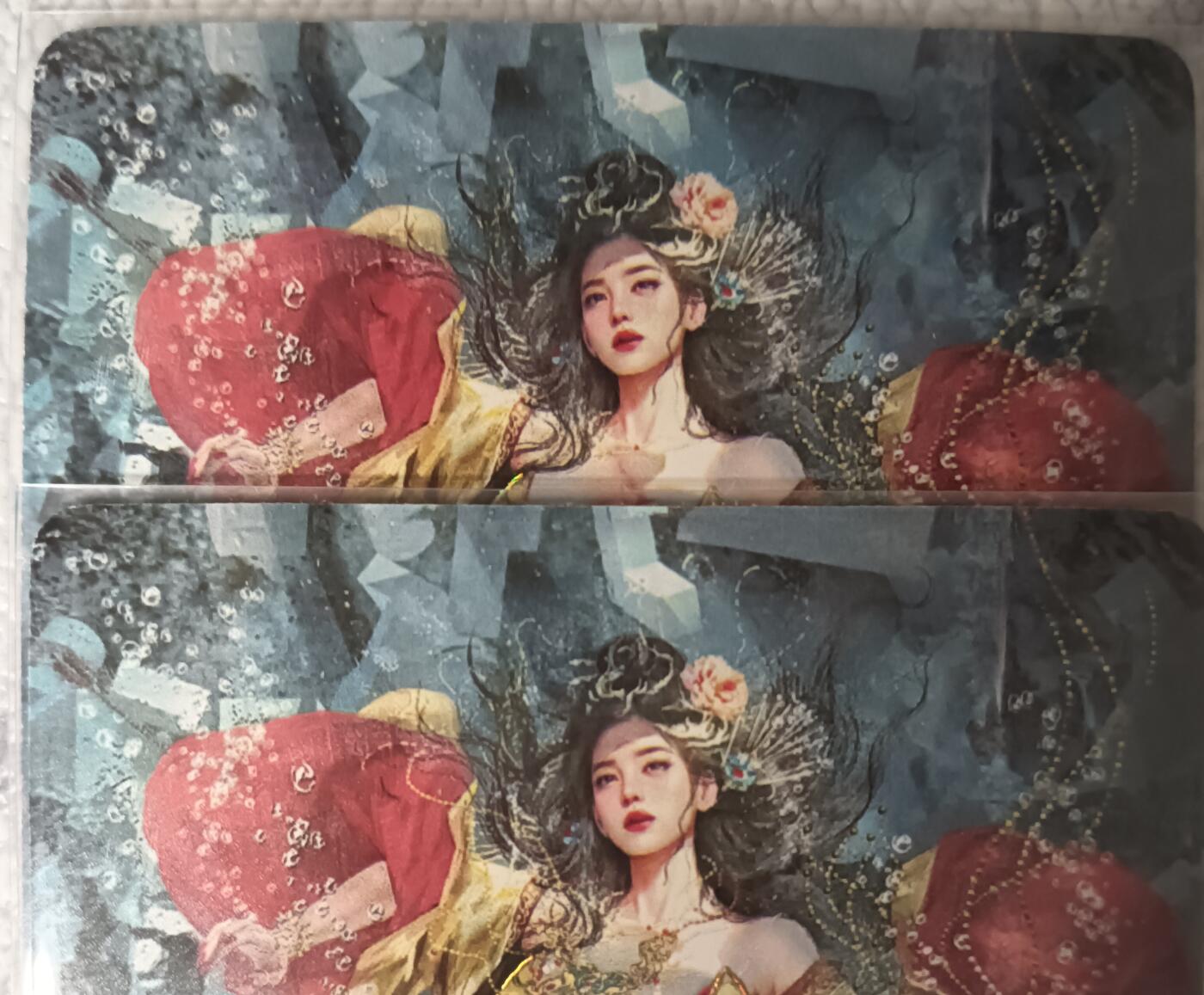 花开卡拍第44期（10月26号周日截拍，品控勿拍!!!拍品不寄存，运费5元，自制卡难免瑕疵，可能存在轻微撞角爆边等出厂瑕疵，品控介意勿拍！） 燎原刷子人间传 太平公主双服饰 幻彩普卡2张