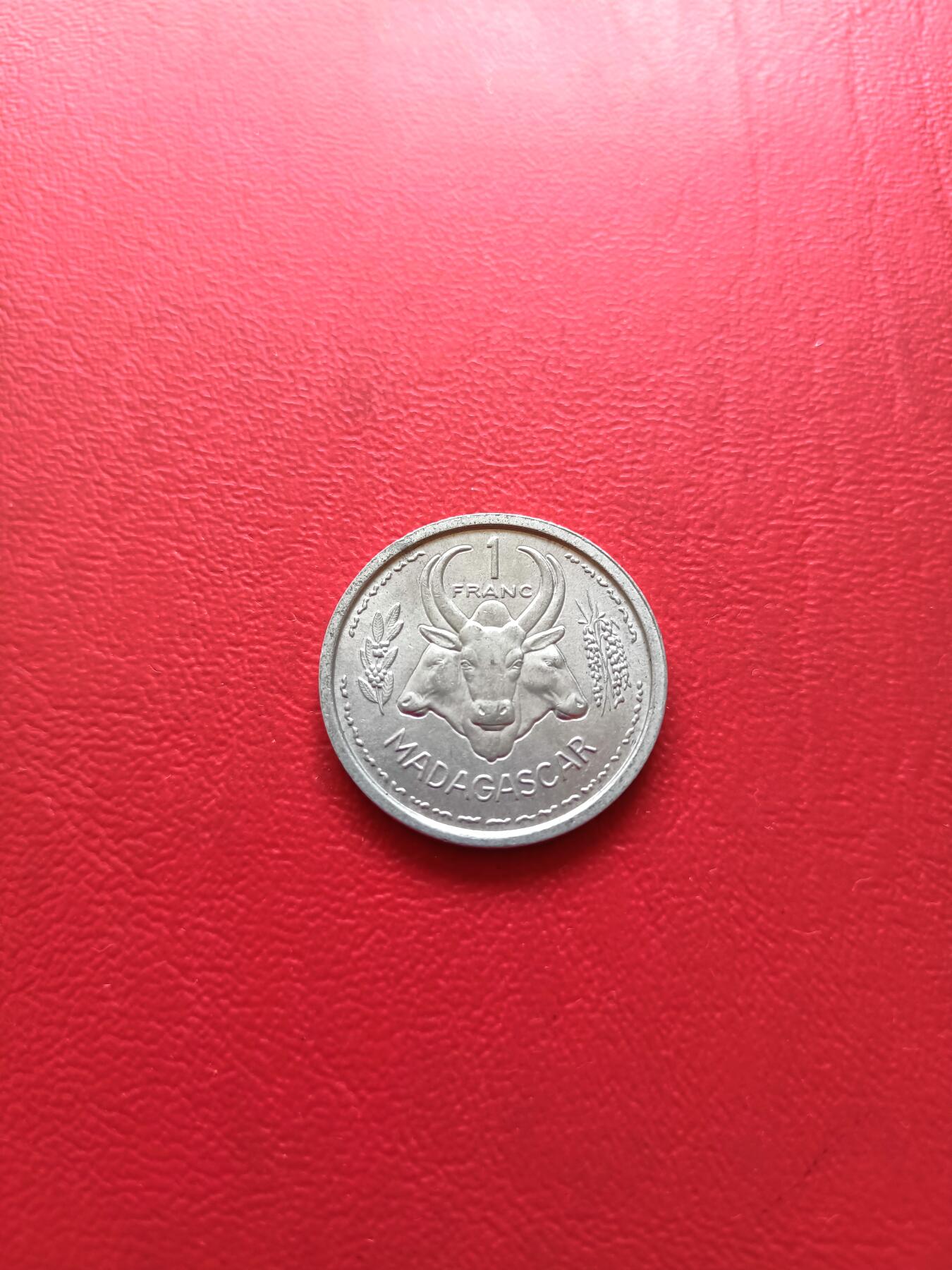 【云涧收藏】第七十四场 法属马达加斯加1958年1法朗，UNC