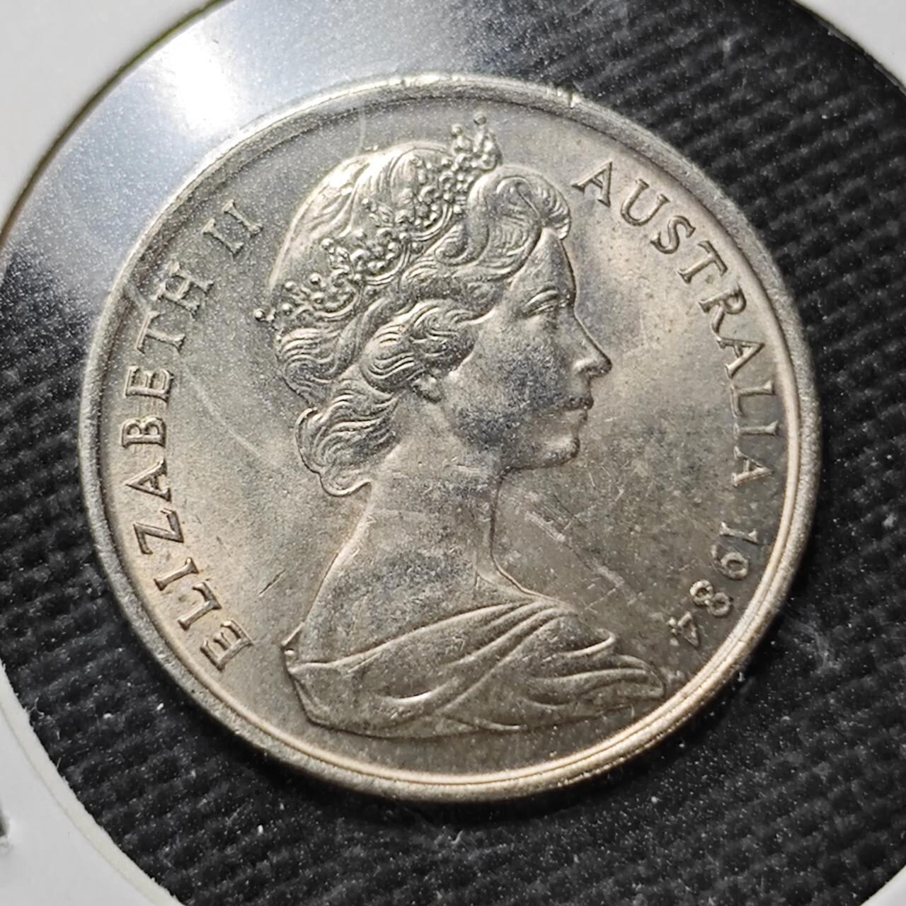 KK钱币收藏小铺  第358场  2月预留时间 周末发货  1984澳大利亚5分