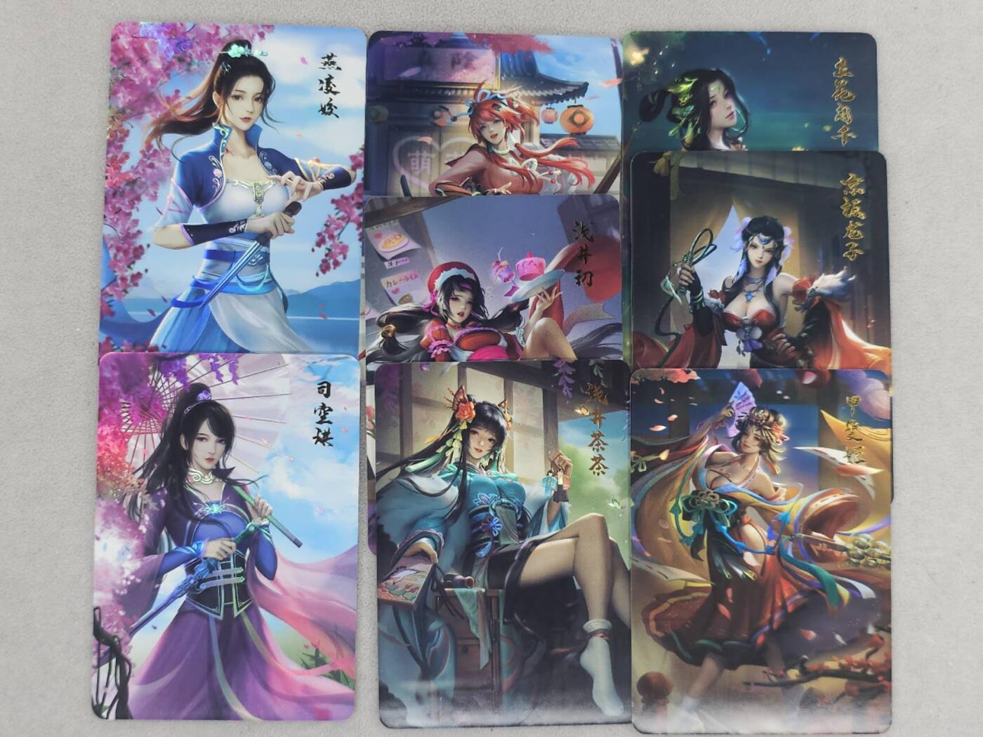 龙虎卡牌第六十场 - 猎虎师狂喜（无佣金，满120包邮，周六晚上结拍，欢迎送拍） 彩闪2张 宁缺卡牌 中日美女