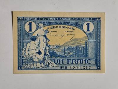 10月23日小精品外国纸币 - 1925年法国1法郎纸币UNC