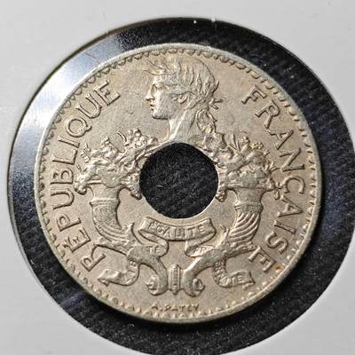 KK钱币收藏小铺  第358场  2月预留时间 周末发货 -  1939法属印支5分镍币