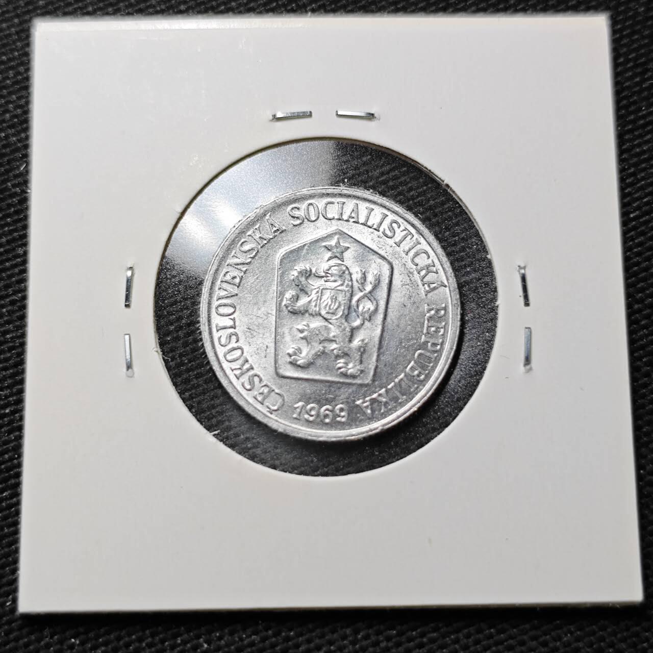 KK钱币收藏小铺  第358场  2月预留时间 周末发货  1969捷克斯洛伐克10赫勒
