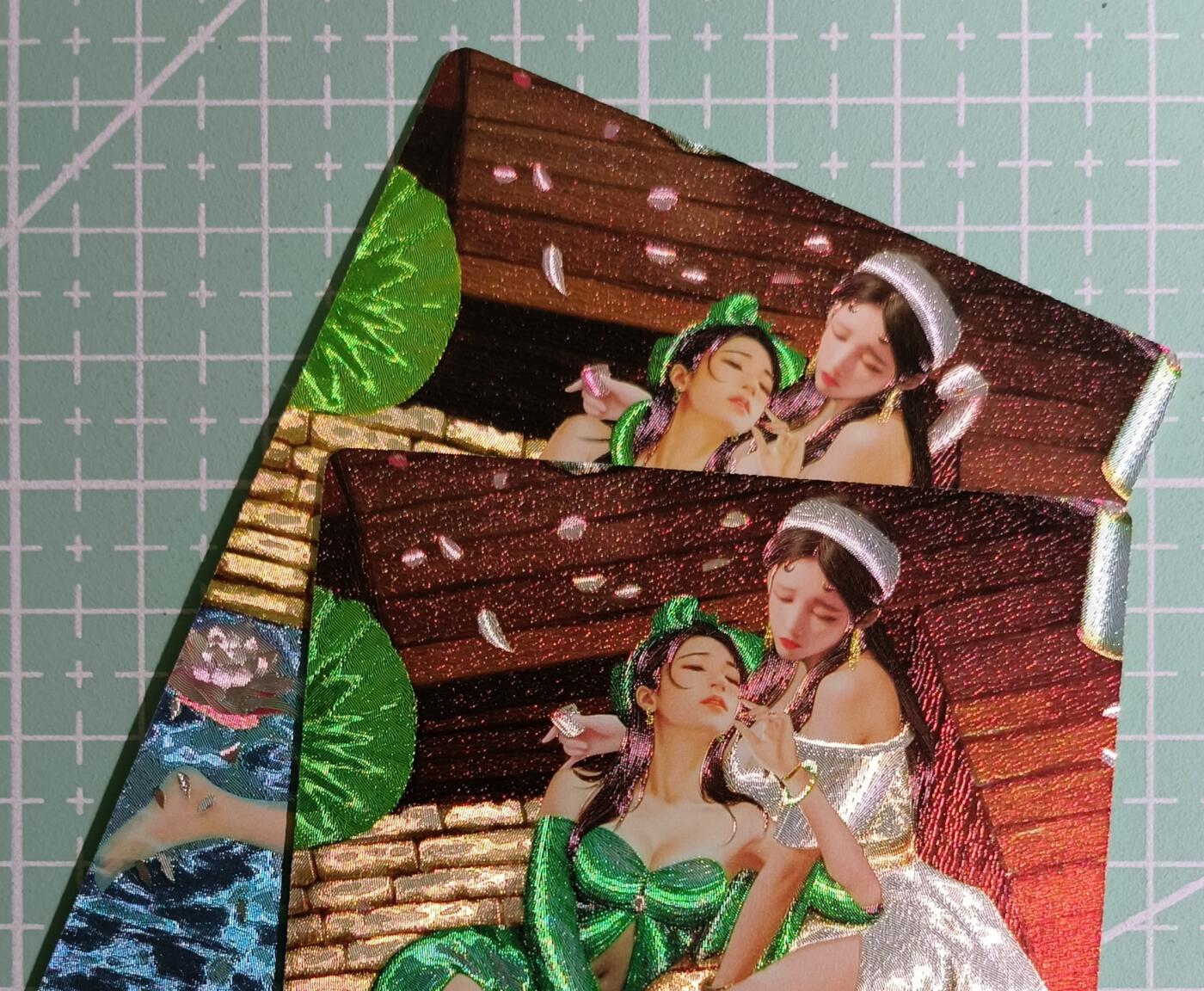 C先生卡牌 第15期 元集纪·刷子签·罐儿签·毒瘤签(持续收拍品中...) 【粗闪】奇点卡牌《蛇年贺岁》青白蛇 双服饰 2张