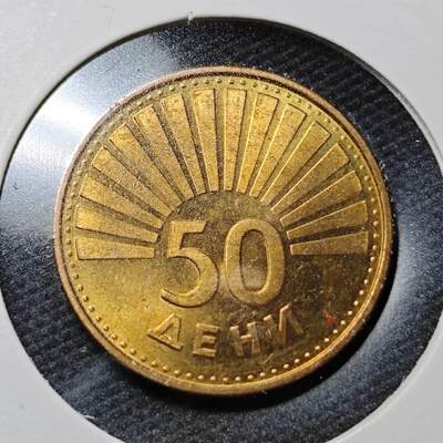 KK钱币收藏小铺  第358场  2月预留时间 周末发货 -  马其顿50德尼 好品