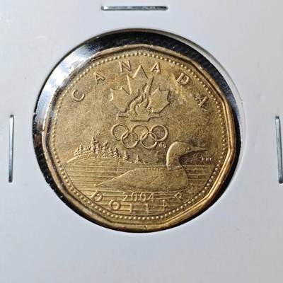KK钱币收藏小铺  第358场  2月预留时间 周末发货 -  2004加拿大1元奥运纪念币