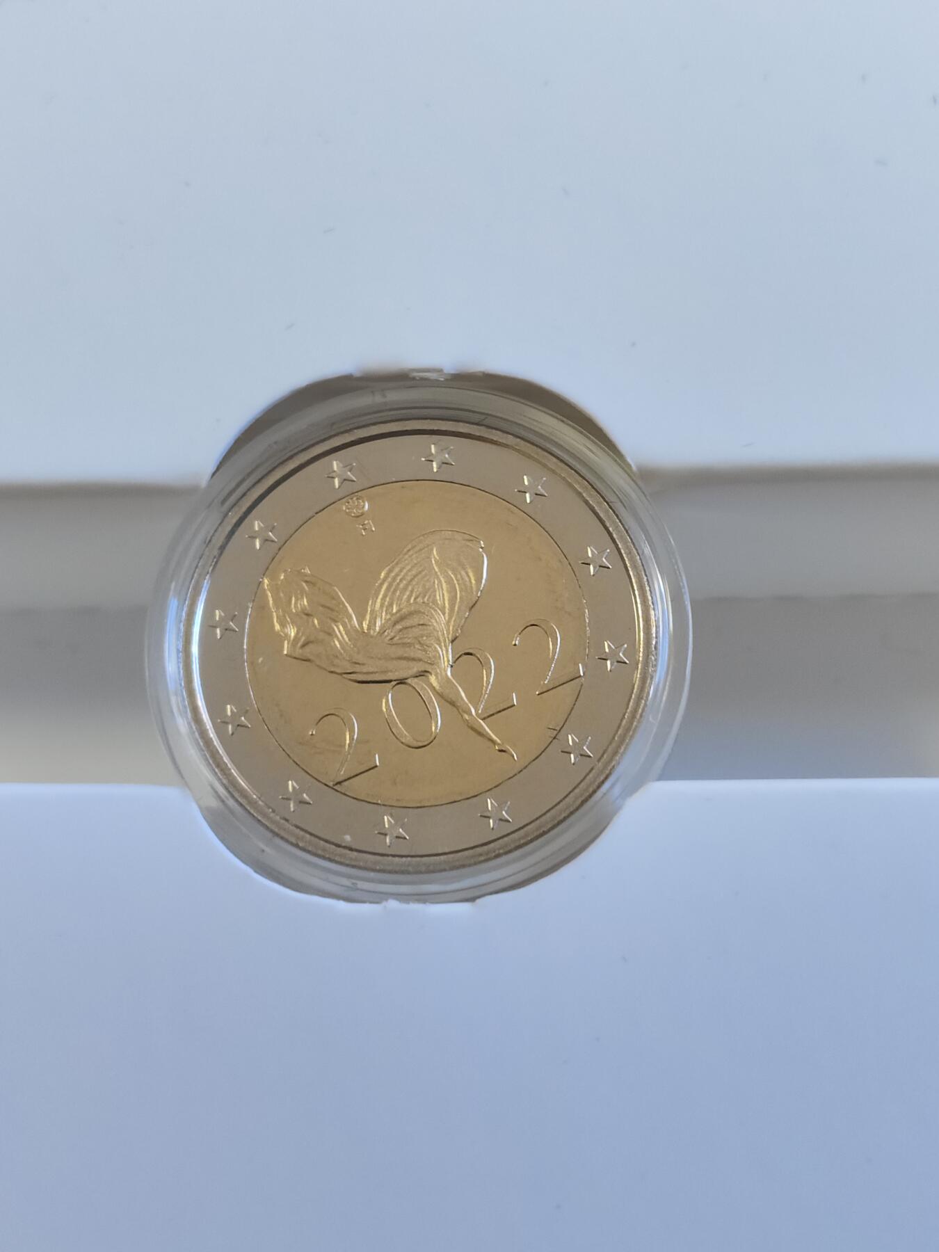 第179期拍卖【长期征集拍品】 芬兰2022年国家芭蕾舞 100 年2欧精制双金属币