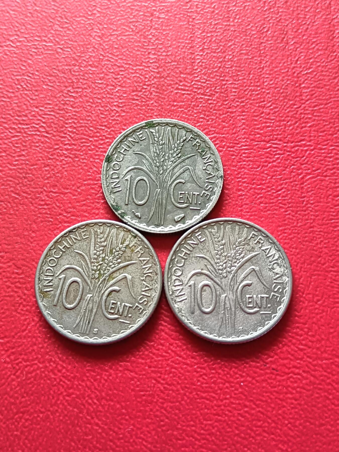 【云涧收藏】第七十四场 法属印支1939/41年10分3枚