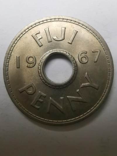 巨藏钱币限时第二场10月26日20：30 - 斐济1967年1便士原光品
