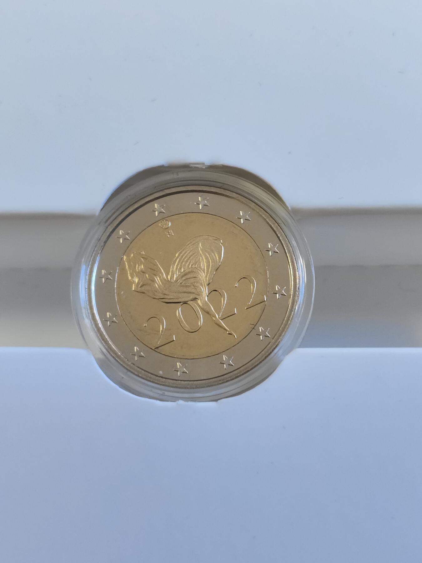 第179期拍卖【长期征集拍品】 芬兰2022年国家芭蕾舞 100 年2欧精制双金属币