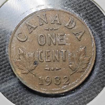 KK钱币收藏小铺  第358场  2月预留时间 周末发货 -  1932加拿大1分铜币